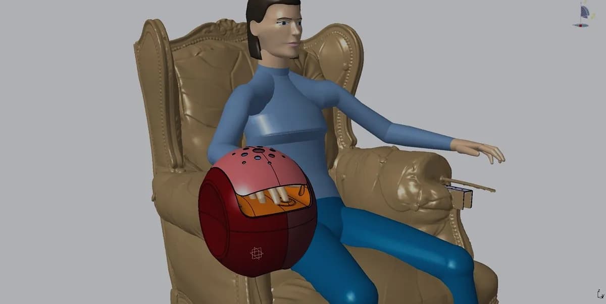 Rendu CAO 3D du fauteuil AI ANIMO
