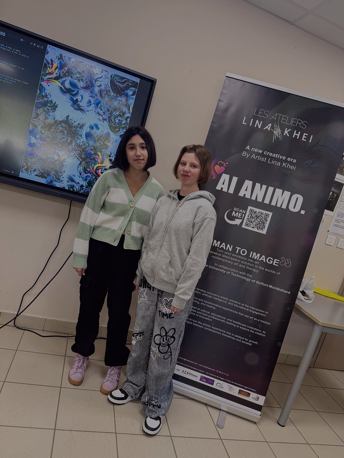Galerie connectée par QR code, accessible aux familles.